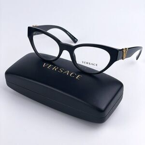 SALE! NEW Versace VE3282 GB1 Black Cat Eye Women Eyeglasses